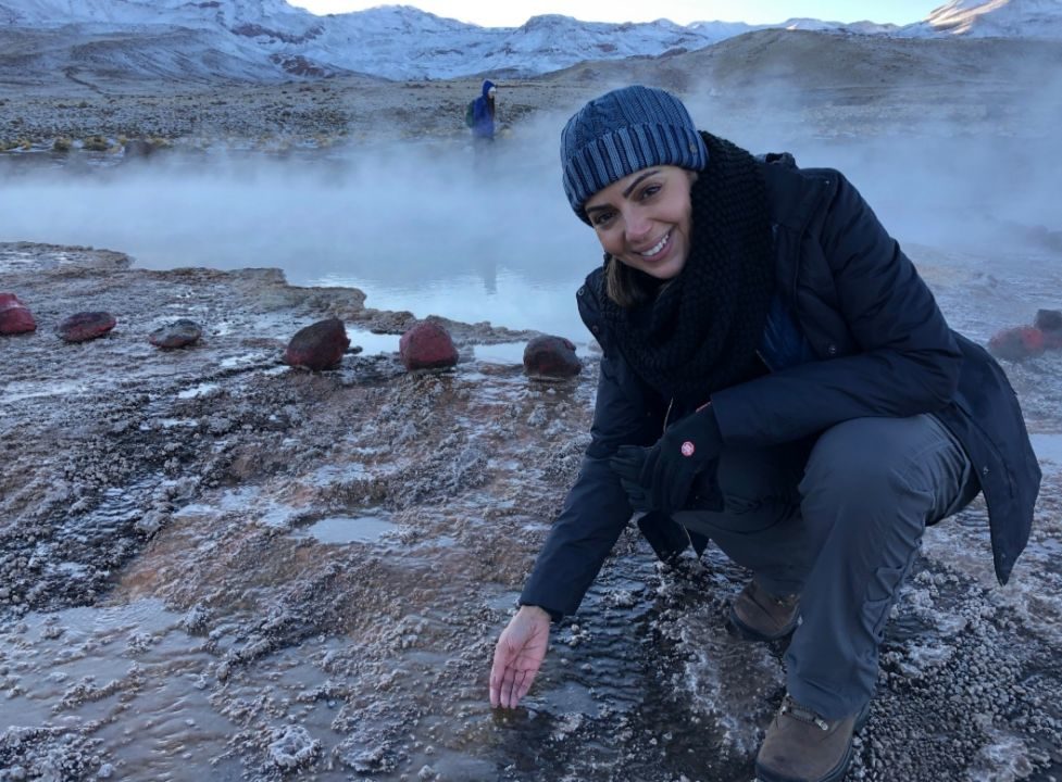Mara se diverte no inverno do Chile
