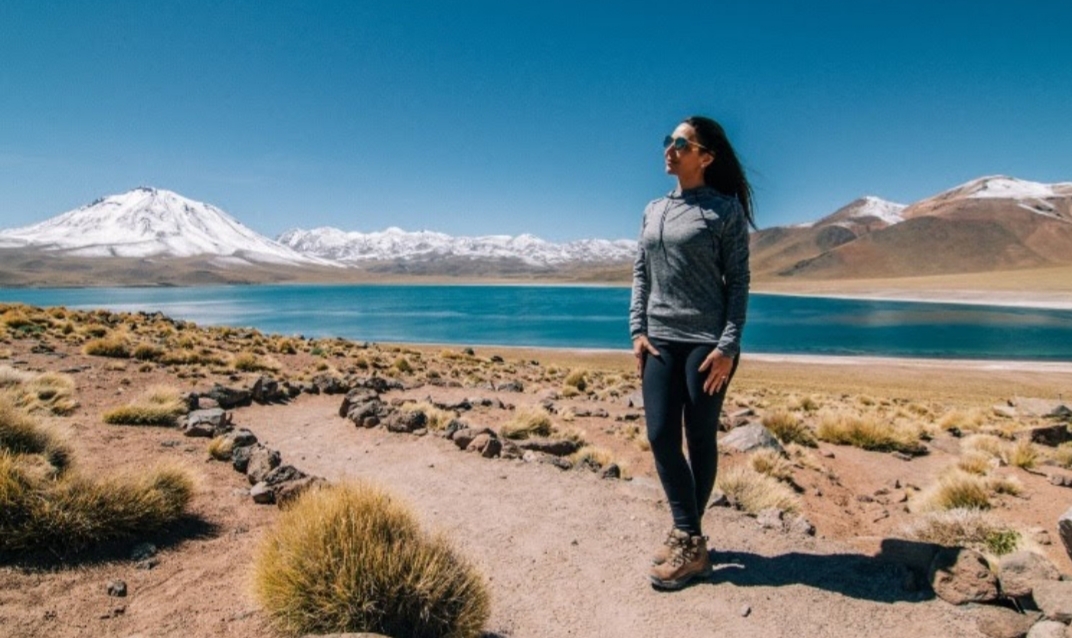 Mara Pinheiro em sua viagem para o Chile
