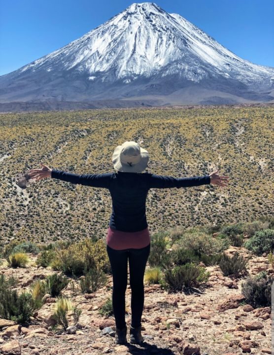 Mara Pinheiro em sua viagem para o Chile