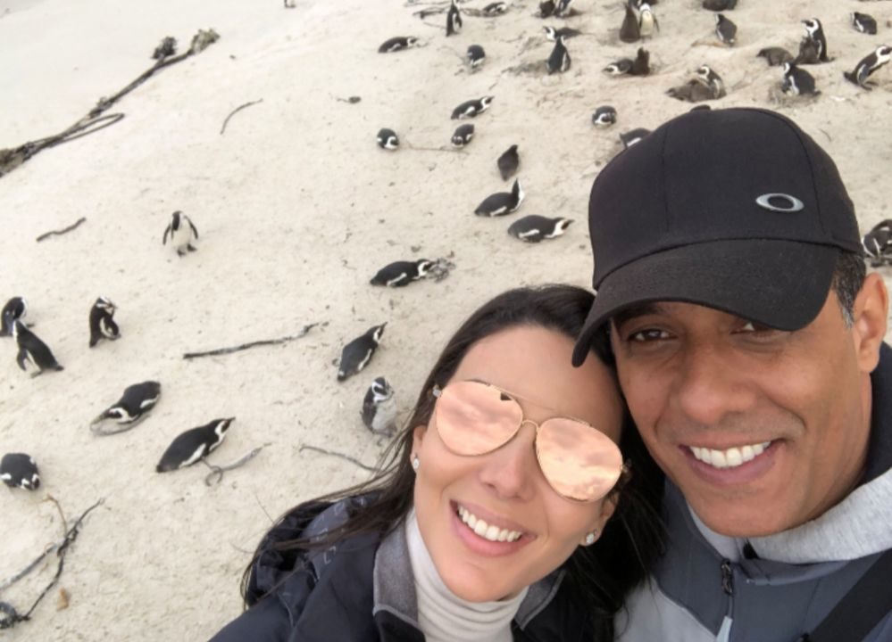 Mara e o marido curtem a África do Sul